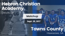 Matchup: Hebron Academy High vs. Towns County  2017