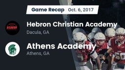 Recap: Hebron Christian Academy  vs. Athens Academy 2017