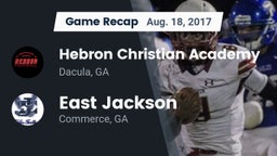 Recap: Hebron Christian Academy  vs. East Jackson  2017
