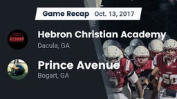 Recap: Hebron Christian Academy  vs. Prince Avenue  2017