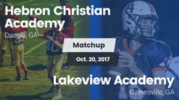 Matchup: Hebron Academy High vs. Lakeview Academy  2017