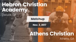 Matchup: Hebron Academy High vs. Athens Christian  2017