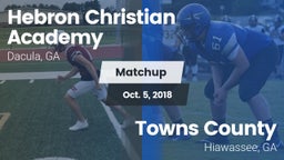 Matchup: Hebron Academy High vs. Towns County  2018