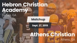 Matchup: Hebron Academy High vs. Athens Christian  2019