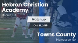 Matchup: Hebron Academy High vs. Towns County  2019