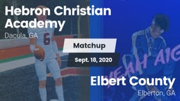 Matchup: Hebron Academy High vs. Elbert County  2020