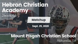 Matchup: Hebron Academy High vs. Mount Pisgah Christian School 2020