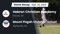 Recap: Hebron Christian Academy  vs. Mount Pisgah Christian School 2020