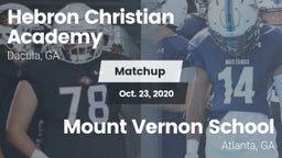 Matchup: Hebron Academy High vs. Mount Vernon School 2020