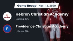 Recap: Hebron Christian Academy  vs. Providence Christian Academy  2020