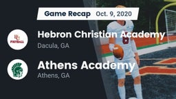 Recap: Hebron Christian Academy  vs. Athens Academy 2020