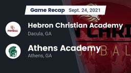 Recap: Hebron Christian Academy  vs. Athens Academy 2021