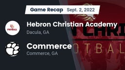 Recap: Hebron Christian Academy  vs. Commerce  2022
