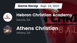 Recap: Hebron Christian Academy  vs. Athens Christian  2022