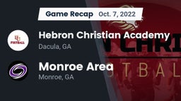 Recap: Hebron Christian Academy  vs. Monroe Area  2022