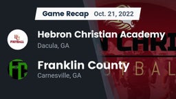 Recap: Hebron Christian Academy  vs. Franklin County  2022