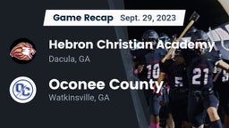 Recap: Hebron Christian Academy  vs. Oconee County  2023
