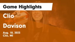 Clio  vs Davison  Game Highlights - Aug. 18, 2023