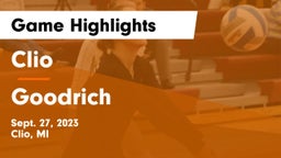 Clio  vs Goodrich  Game Highlights - Sept. 27, 2023