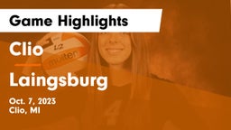 Clio  vs Laingsburg  Game Highlights - Oct. 7, 2023