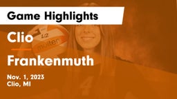 Clio  vs Frankenmuth  Game Highlights - Nov. 1, 2023