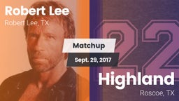 Matchup: Robert Lee High vs. Highland  2017