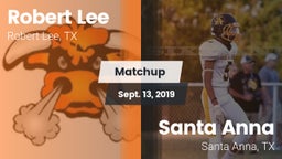 Matchup: Robert Lee High vs. Santa Anna  2019