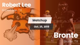 Matchup: Robert Lee High vs. Bronte  2019
