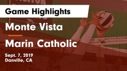 Monte Vista  vs Marin Catholic  Game Highlights - Sept. 7, 2019