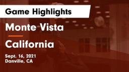 Monte Vista  vs California  Game Highlights - Sept. 16, 2021