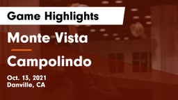 Monte Vista  vs Campolindo  Game Highlights - Oct. 13, 2021
