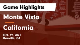 Monte Vista  vs California  Game Highlights - Oct. 19, 2021