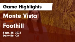 Monte Vista  vs Foothill  Game Highlights - Sept. 29, 2022