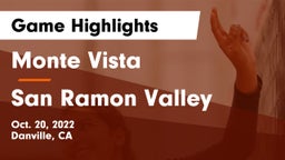 Monte Vista  vs San Ramon Valley  Game Highlights - Oct. 20, 2022