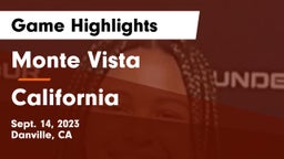 Monte Vista  vs California  Game Highlights - Sept. 14, 2023