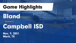 Bland  vs Campbell ISD Game Highlights - Nov. 9, 2021