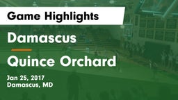 Damascus  vs Quince Orchard  Game Highlights - Jan 25, 2017