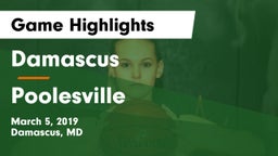 Damascus  vs Poolesville Game Highlights - March 5, 2019