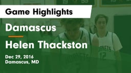 Damascus  vs Helen Thackston Game Highlights - Dec 29, 2016