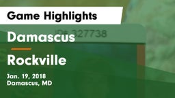 Damascus  vs Rockville  Game Highlights - Jan. 19, 2018