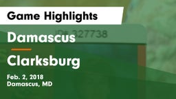 Damascus  vs Clarksburg  Game Highlights - Feb. 2, 2018