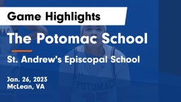 The Potomac School vs St. Andrew's Episcopal School Game Highlights - Jan. 26, 2023