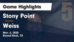 Stony Point  vs Weiss  Game Highlights - Nov. 6, 2020