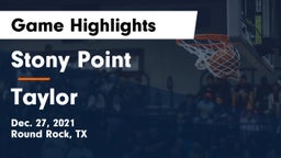 Stony Point  vs Taylor  Game Highlights - Dec. 27, 2021