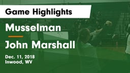 Musselman  vs John Marshall  Game Highlights - Dec. 11, 2018