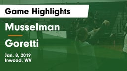 Musselman  vs Goretti  Game Highlights - Jan. 8, 2019
