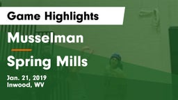 Musselman  vs Spring Mills Game Highlights - Jan. 21, 2019