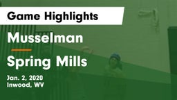 Musselman  vs Spring Mills  Game Highlights - Jan. 2, 2020