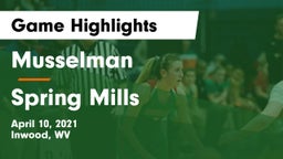 Musselman  vs Spring Mills  Game Highlights - April 10, 2021