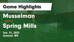 Musselman  vs Spring Mills  Game Highlights - Jan. 31, 2022